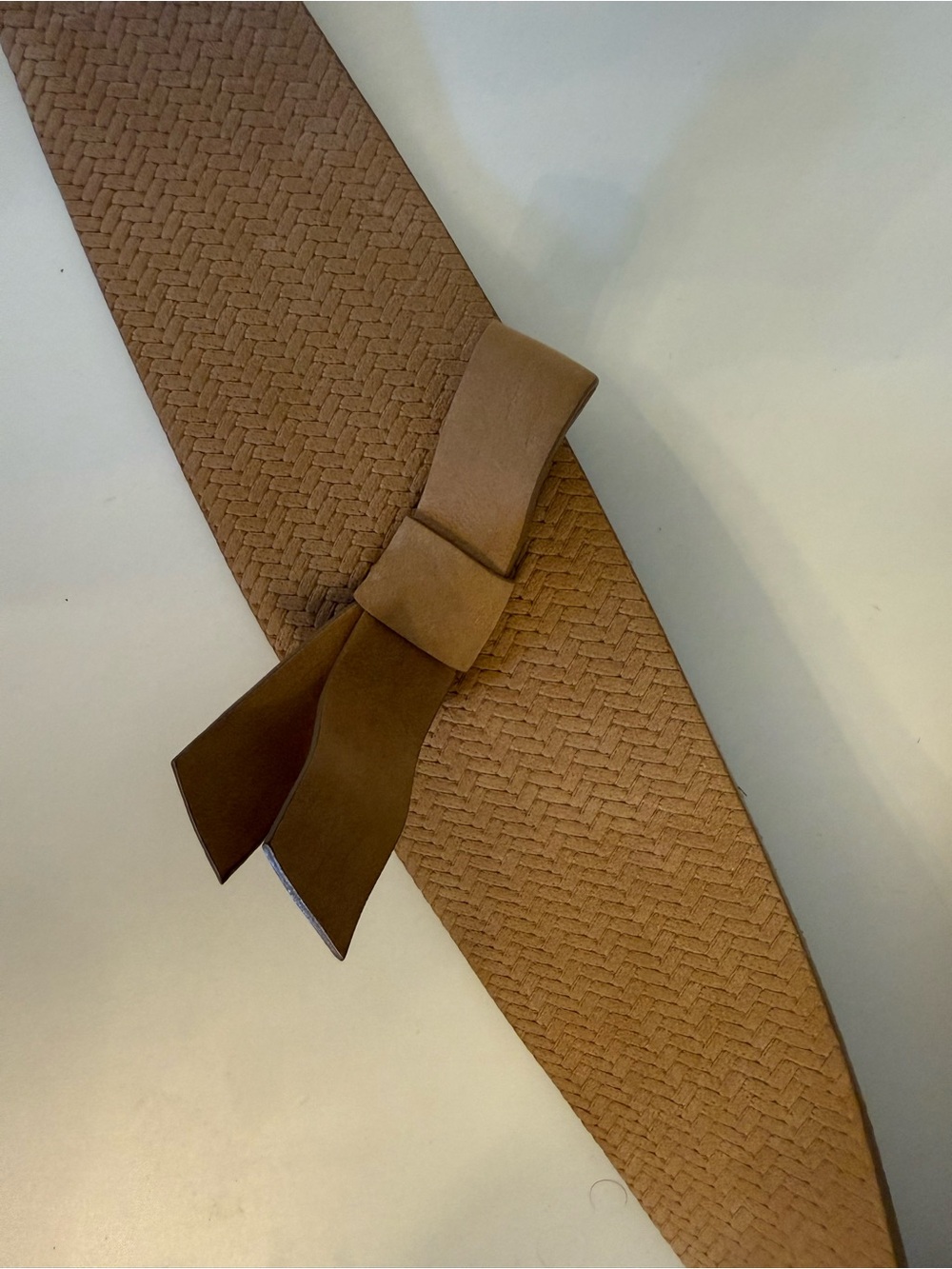 NWT Wolford - Visione Woven-Texture Leather Bow Waist Belt - Size 85 / Medium - Picture 4 of 5